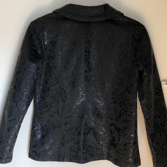 🖤CHICO’S🖤WEEKENDS JACQUARD ZIPPER JACKET🖤 - Picture 4 of 8